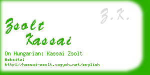 zsolt kassai business card